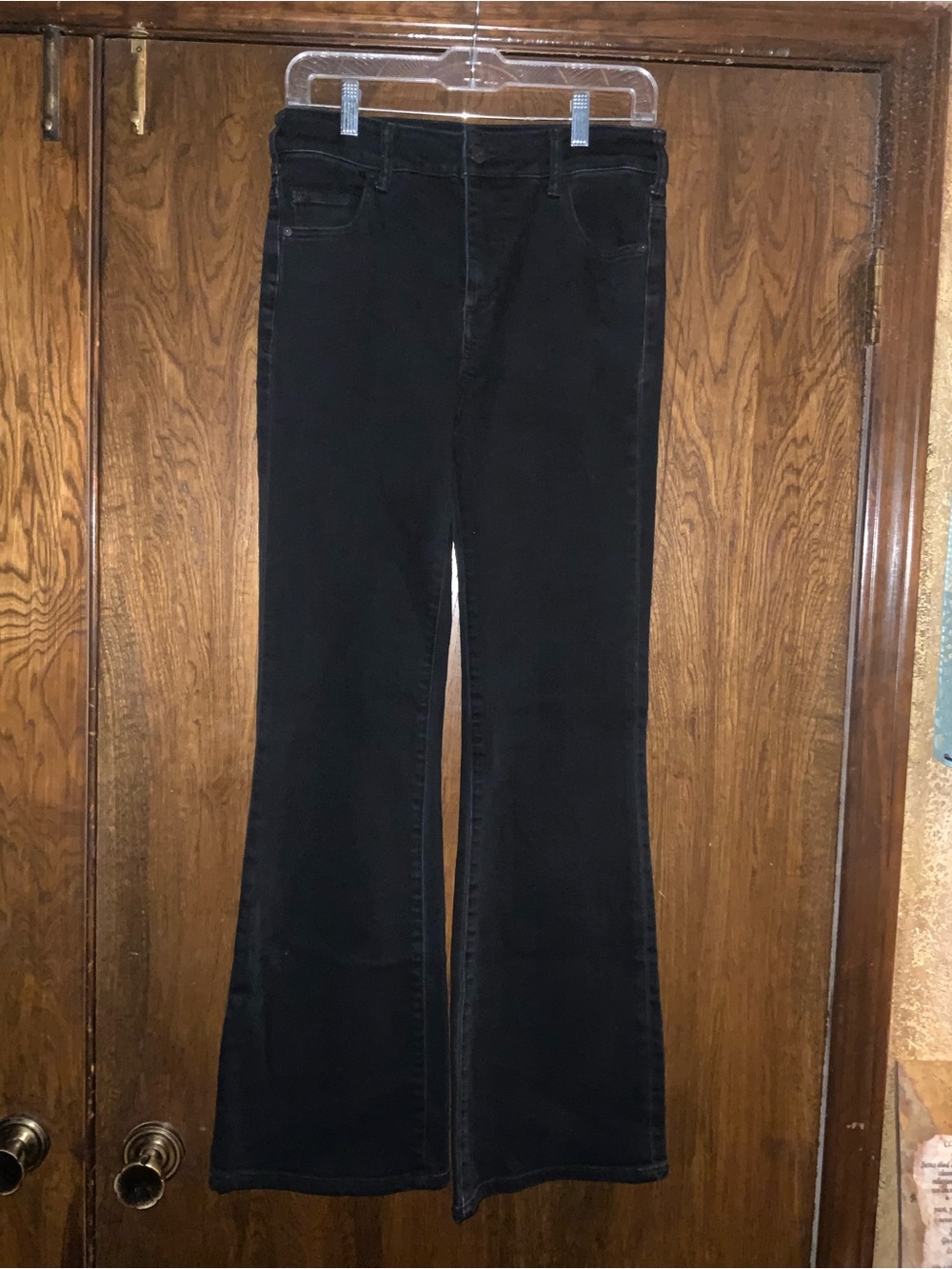 Pilcro Black Wide Leg Flare Jeans